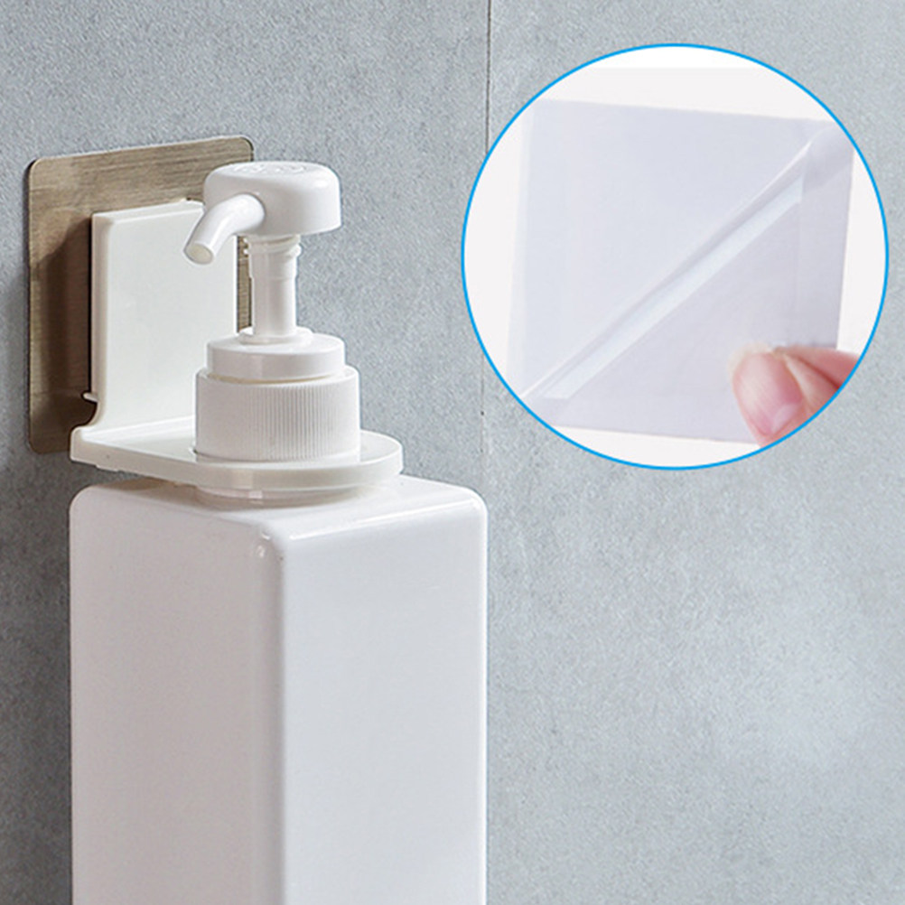 Home Bathroom Wall Soap Dispenser - 4Pcs Bottle Clamp Self Adhesive Shower