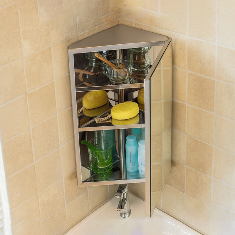 Home Theater Bathroom - Bathroom Triangular Mirror Cabinet Corner Wall