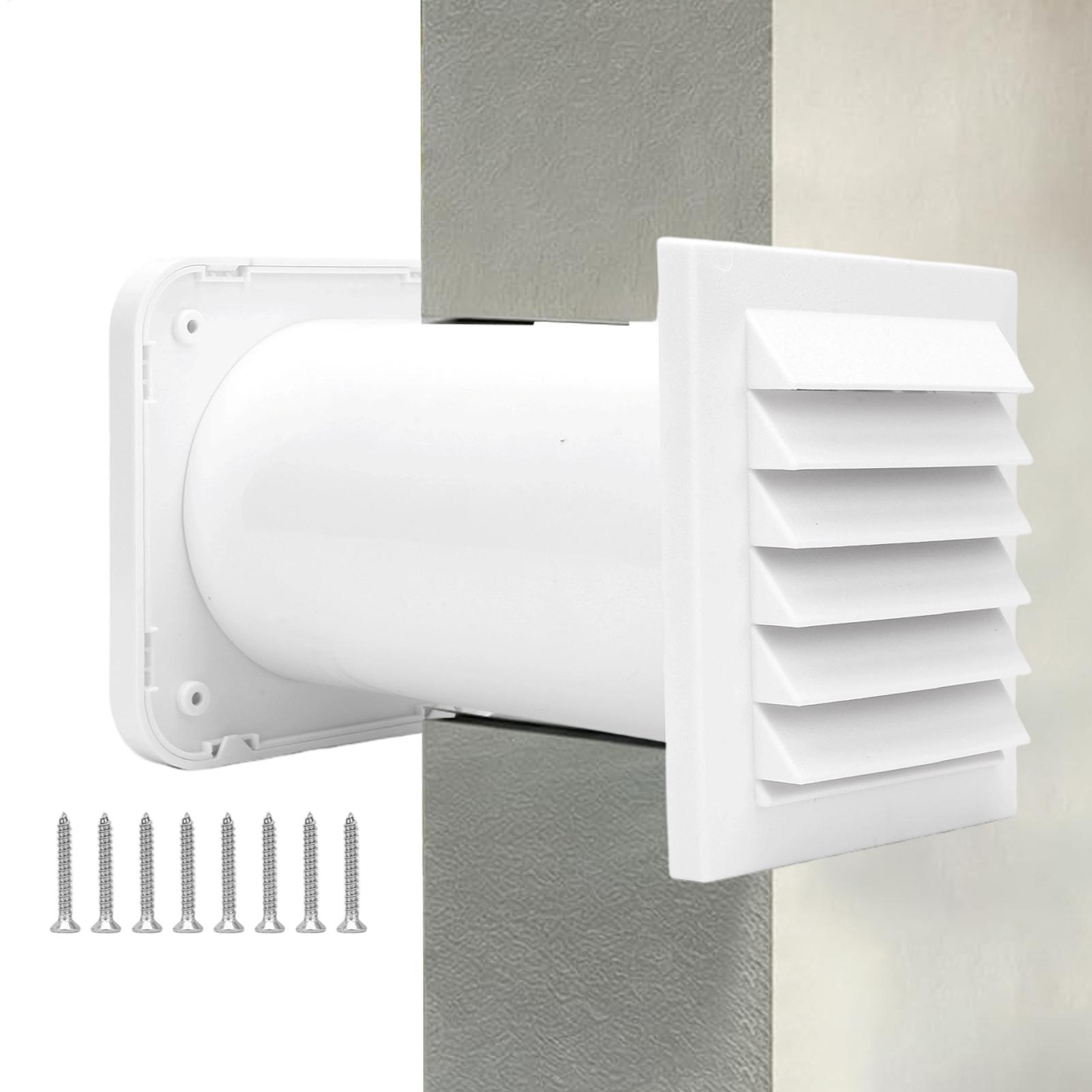 Home Bathroom Vent Fans - Wall Exhaust Vent Kit Through-Wall Intake