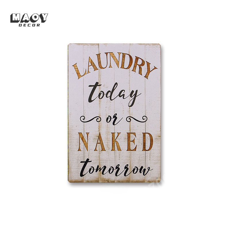 Slogan Metal Tin Sign Laundry  - Home Bathroom Wall Art ulasan dan harga