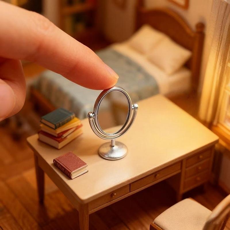 1Pcs Miniature Retro Mirror Dr - Home Theater Bathroom ulasan dan harga