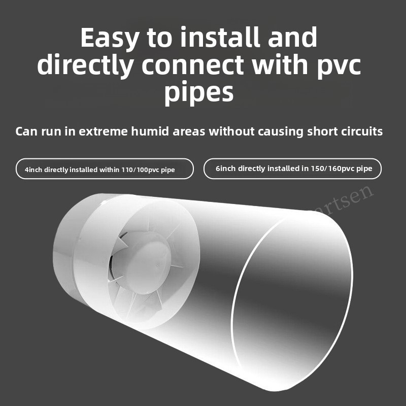 4/6 Inch Inline Duct Fan Air V - Home Bathroom Ventilation ulasan dan harga