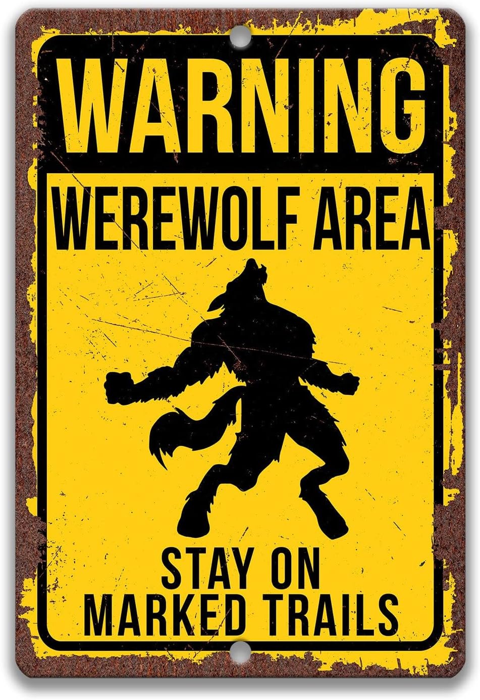 Werewolf Sign, Howling Metal T - Home Bathroom Wall Art ulasan dan harga