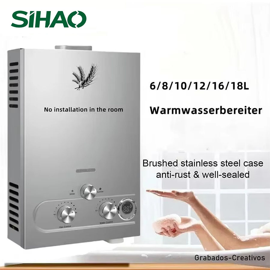 SIHAO 12L 16L 18L GPM LPG Gas  - Home Bathroom Water Heater ulasan dan harga