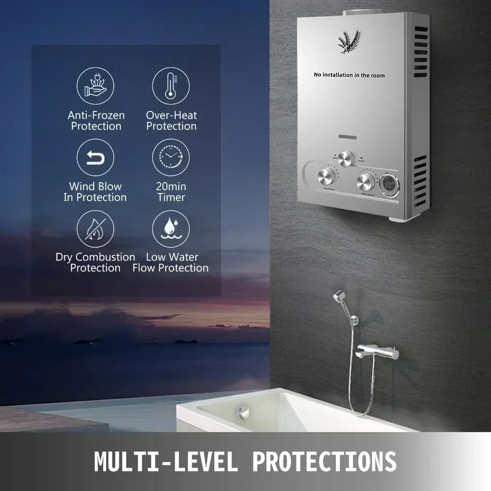 SIHAO 12L 16L 18L GPM LPG Gas  - Home Bathroom Water Heater ulasan dan harga