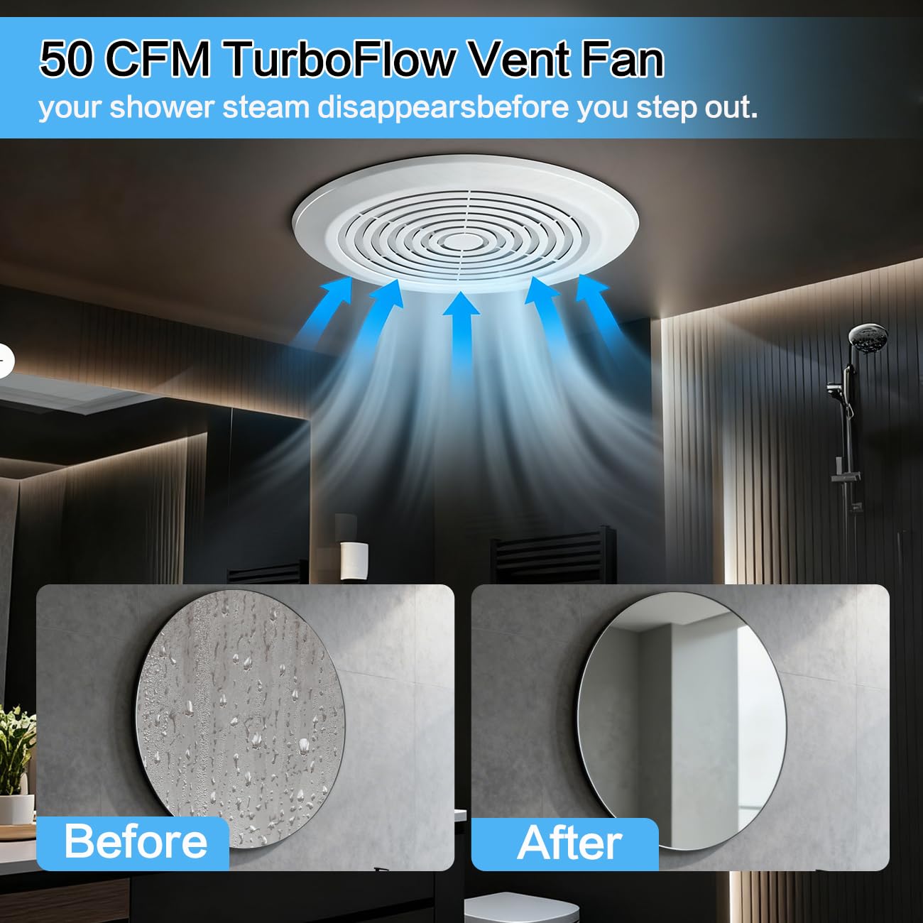 V2262-50 7 Inch Bathroom Exhau - Home Bathroom Vent Fans ulasan dan harga