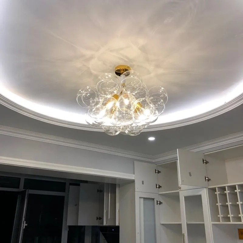 Modern Clear Bubble Ceiling li - Home Hardware Bathroom Lighting ulasan dan harga