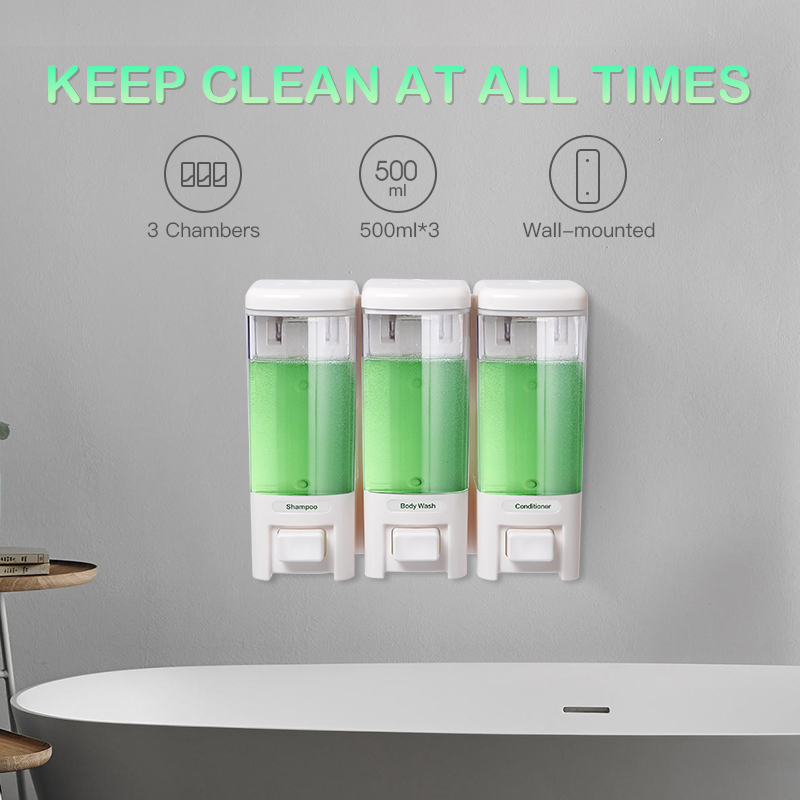 SVAVO Liquid Soap Dispenser Wa - Home Bathroom Wall Soap Dispenser ulasan dan harga