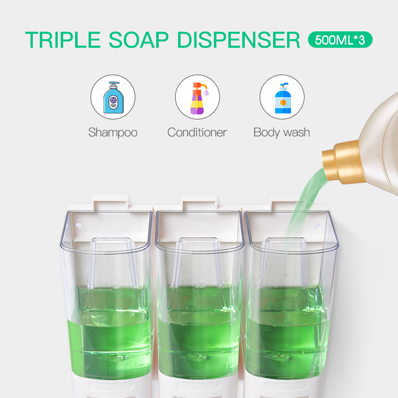 SVAVO Liquid Soap Dispenser Wa - Home Bathroom Wall Soap Dispenser ulasan dan harga