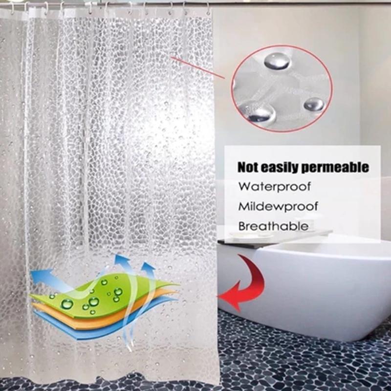 PEVA Gravel Shower Curtain Tra - Shower Curtain Liner ulasan dan harga