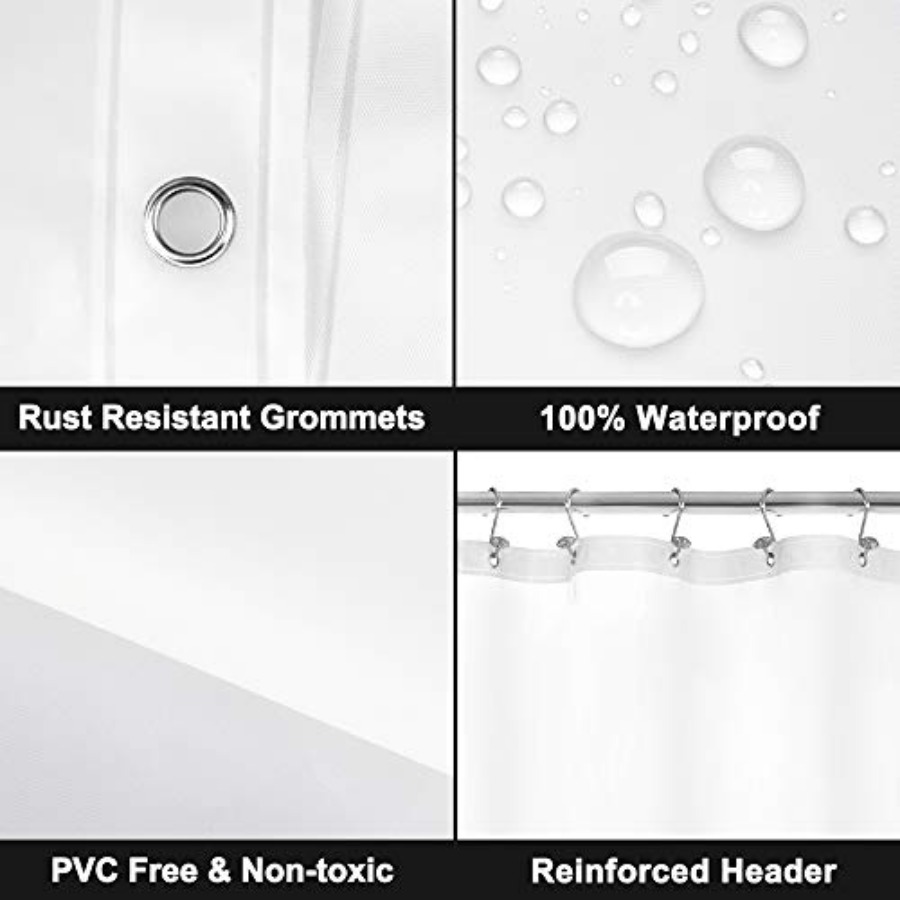 Frosted Shower Curtain Liner - - Shower Curtain Liner ulasan dan harga