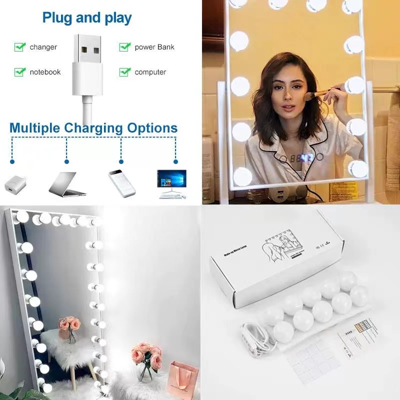 LED Light Paste Mirror Makeup  - Home Theater Bathroom ulasan dan harga