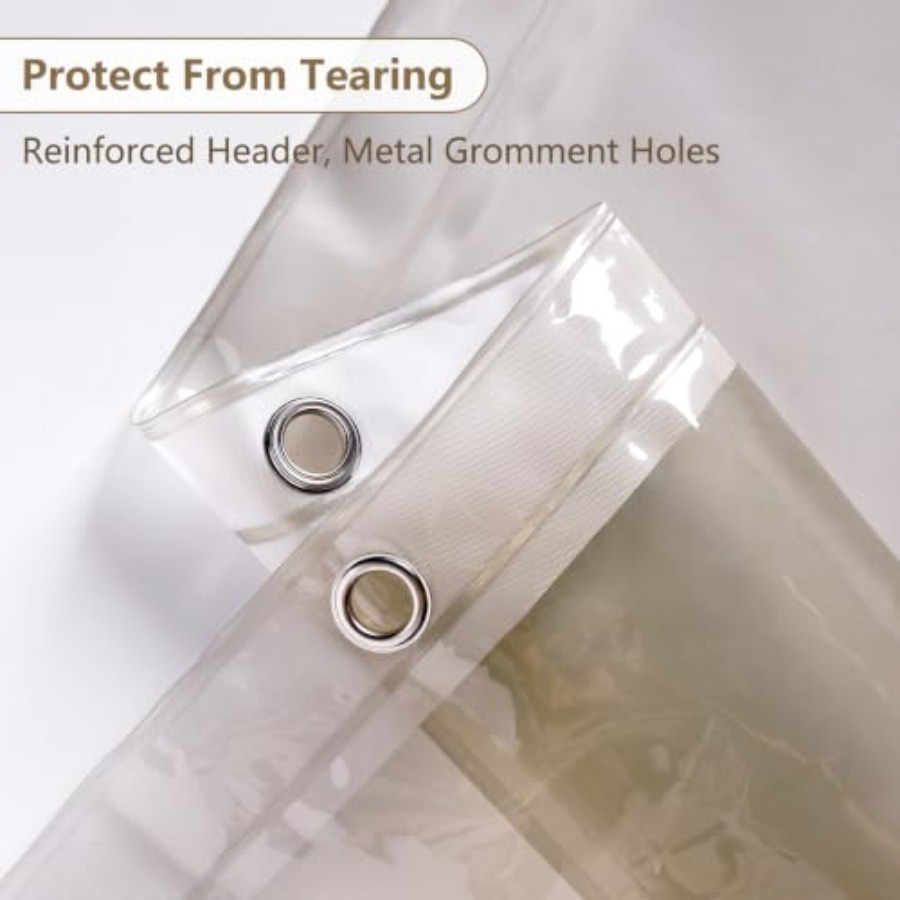 Waterproof Brown Plastic Showe - Shower Curtain Liner ulasan dan harga