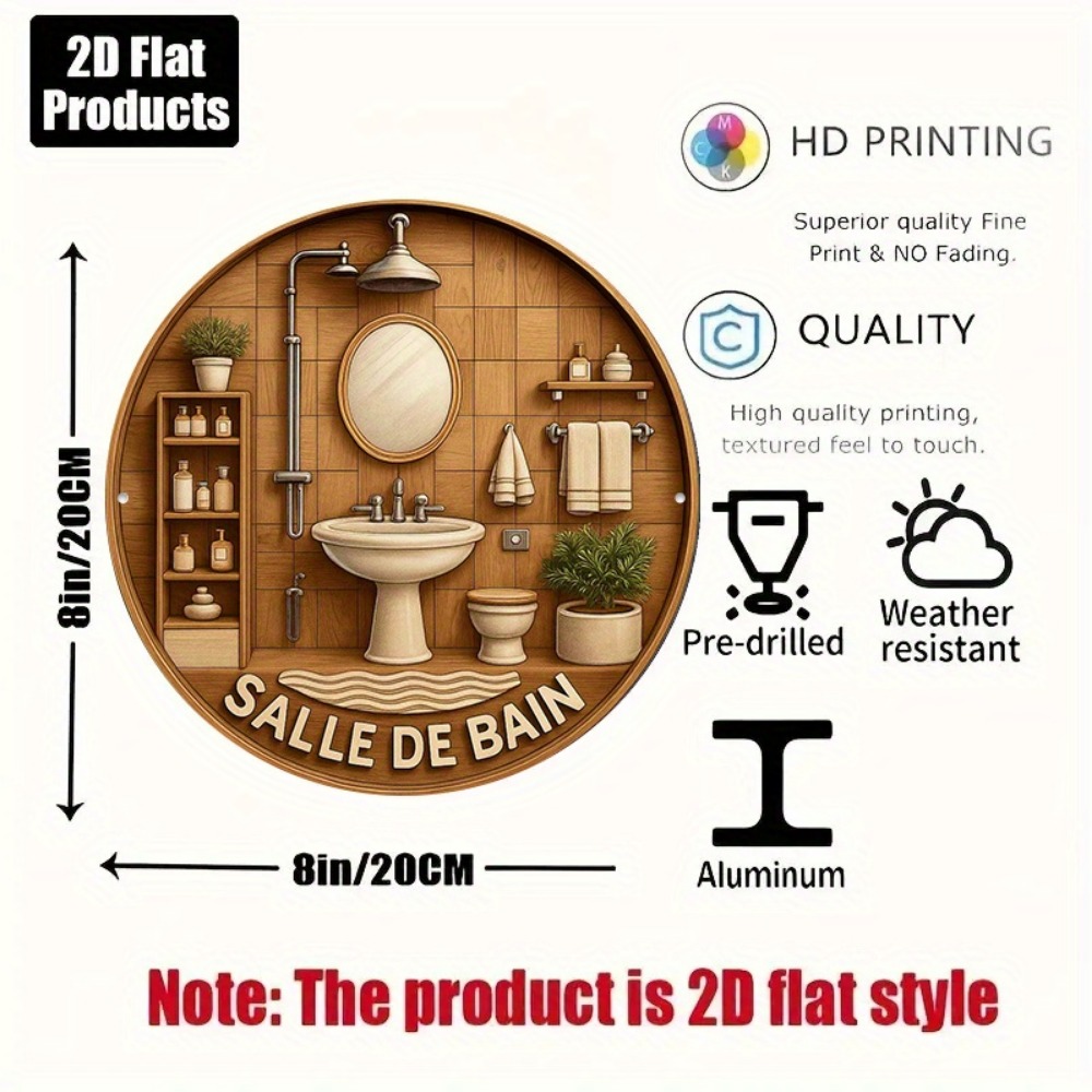CIFBUY Retro French Bathroom R - Home Bathroom Wall Art ulasan dan harga