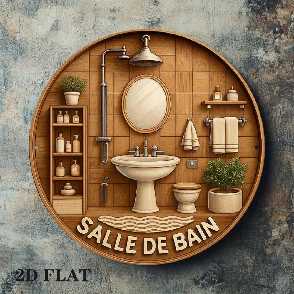 CIFBUY Retro French Bathroom R - Home Bathroom Wall Art ulasan dan harga