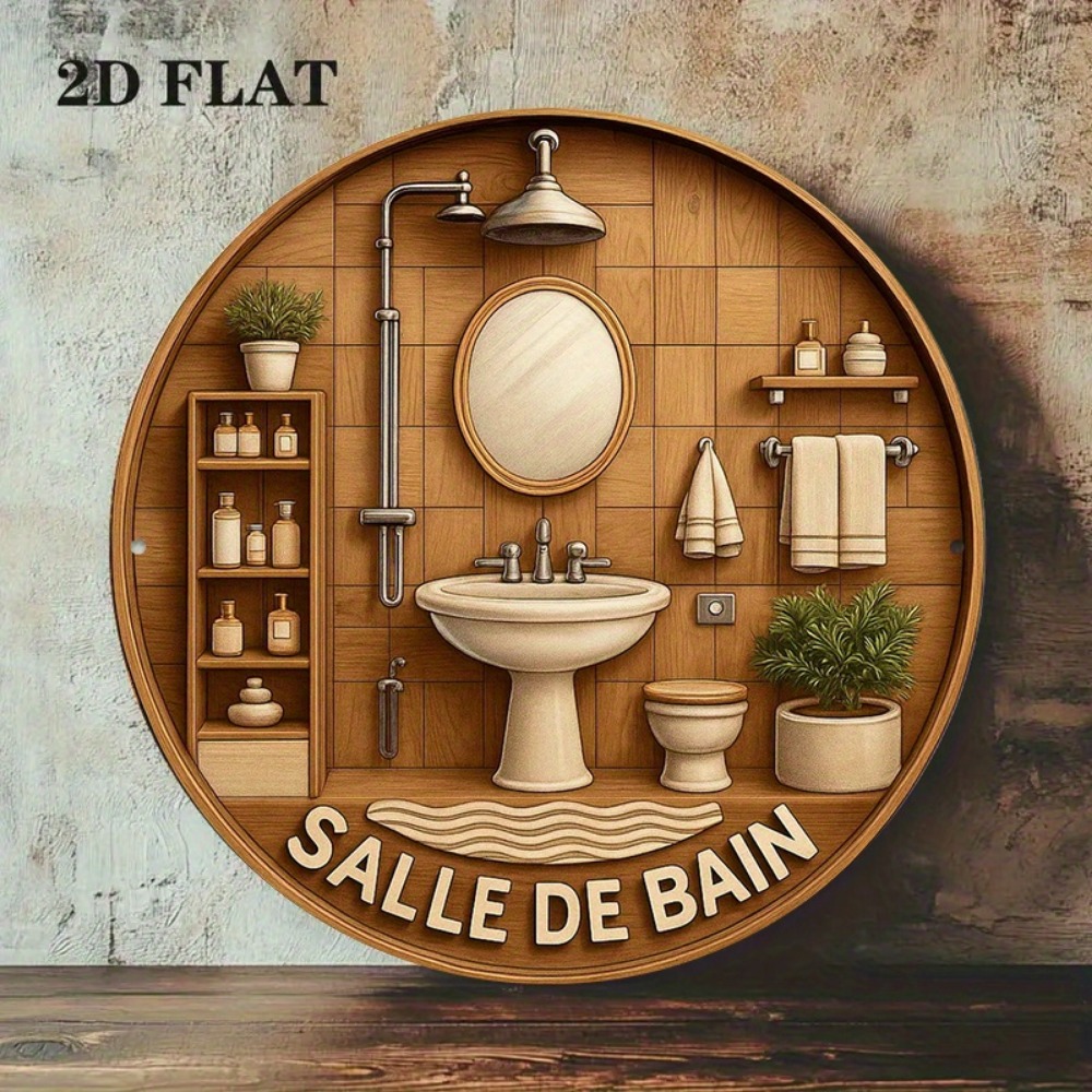 CIFBUY Retro French Bathroom R - Home Bathroom Wall Art ulasan dan harga