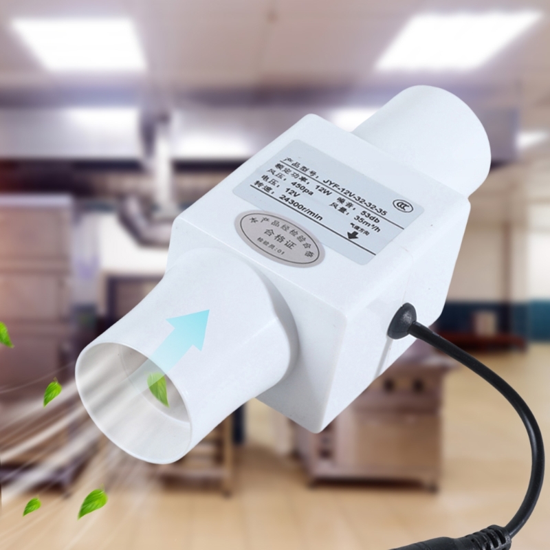 12V Quiet Inline Pipe Ventilat - Home Bathroom Ventilation ulasan dan harga
