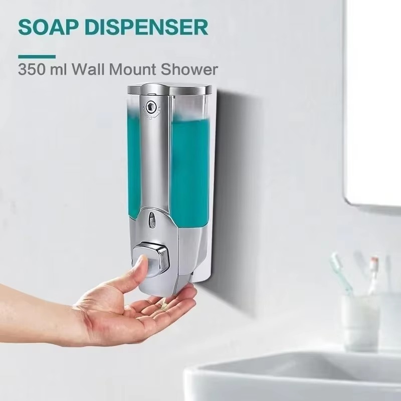 NEW ABS Wall Mounted Soap Disp - Home Bathroom Wall Soap Dispenser ulasan dan harga