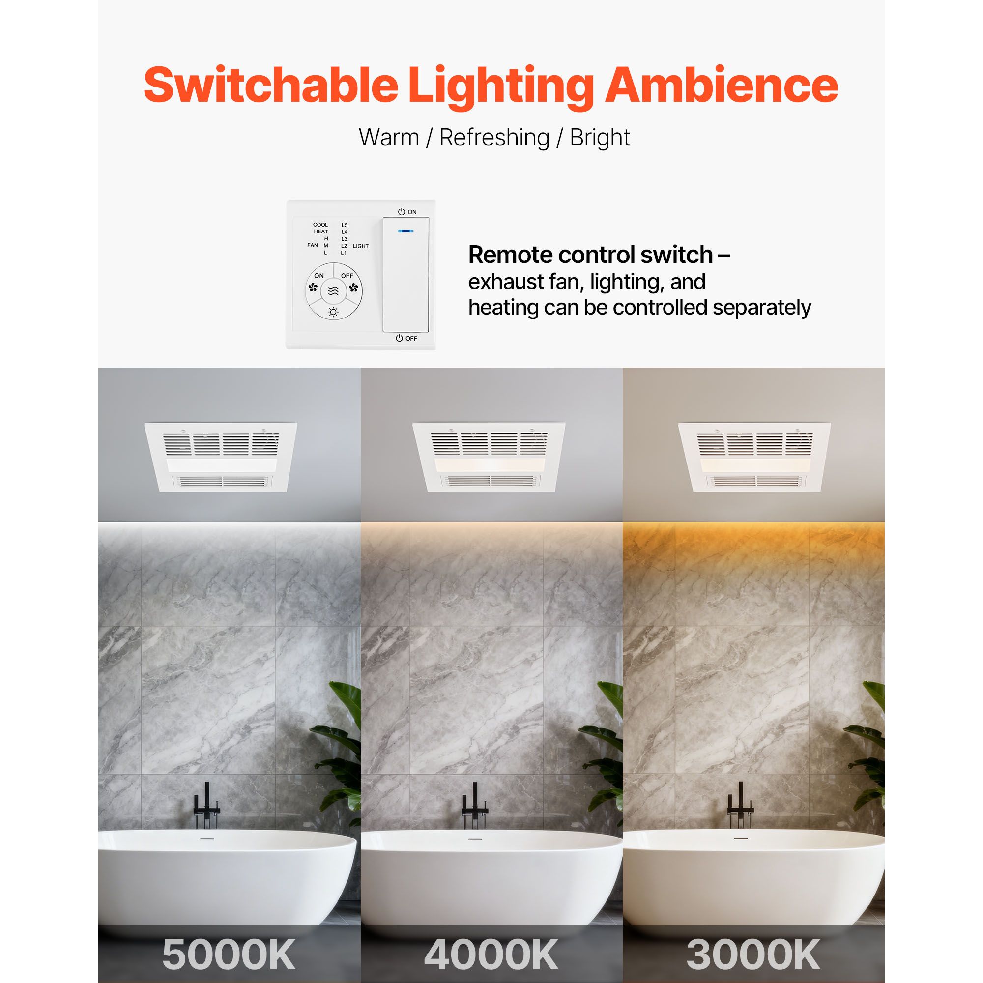 Bathroom Exhaust Fan with Ligh - Home Bathroom Vent Fans ulasan dan harga