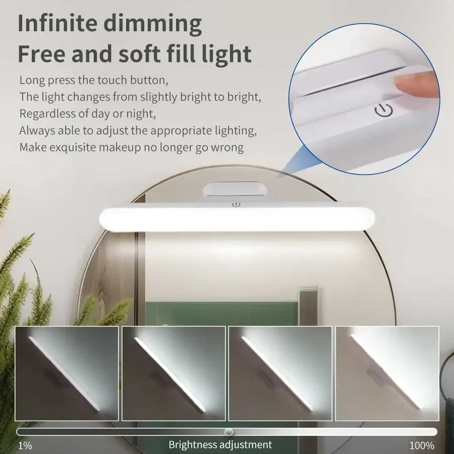 LED Makeup Mirror Light Rechar - Home Theater Bathroom ulasan dan harga