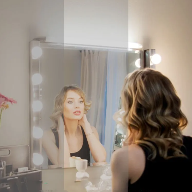 LED Mirror Makeup Mirror w/Lig - Home Theater Bathroom ulasan dan harga