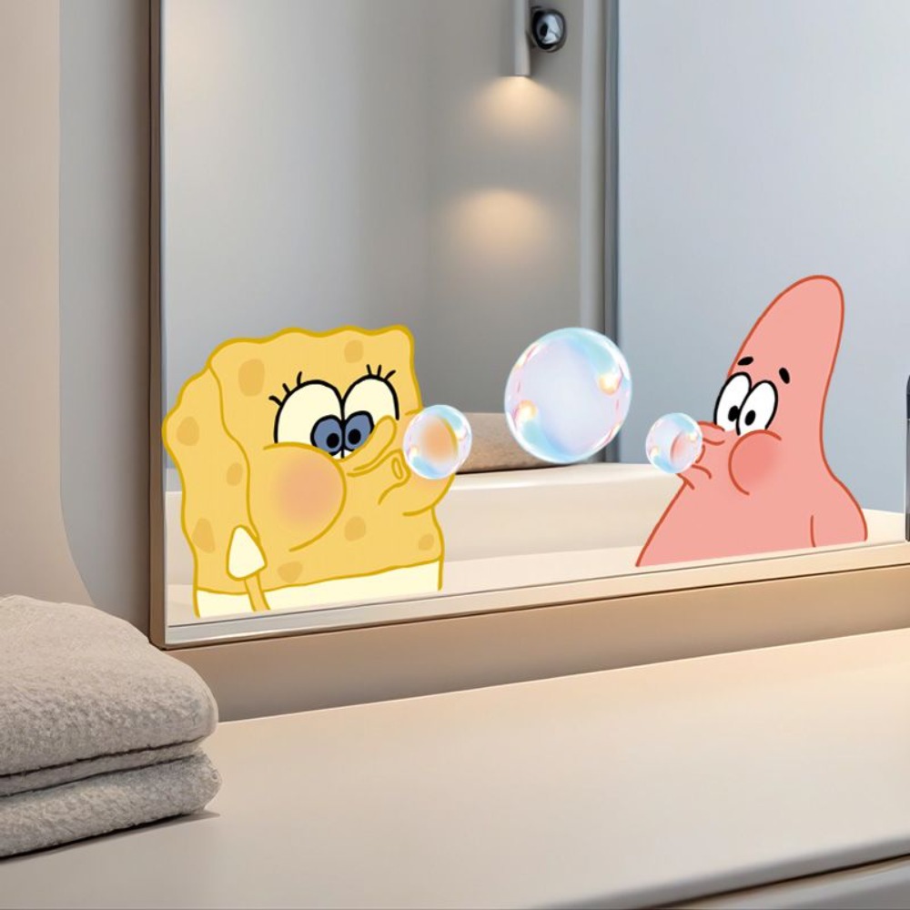 SpongeBob Bathroom Mirror Deca - Home Theater Bathroom ulasan dan harga