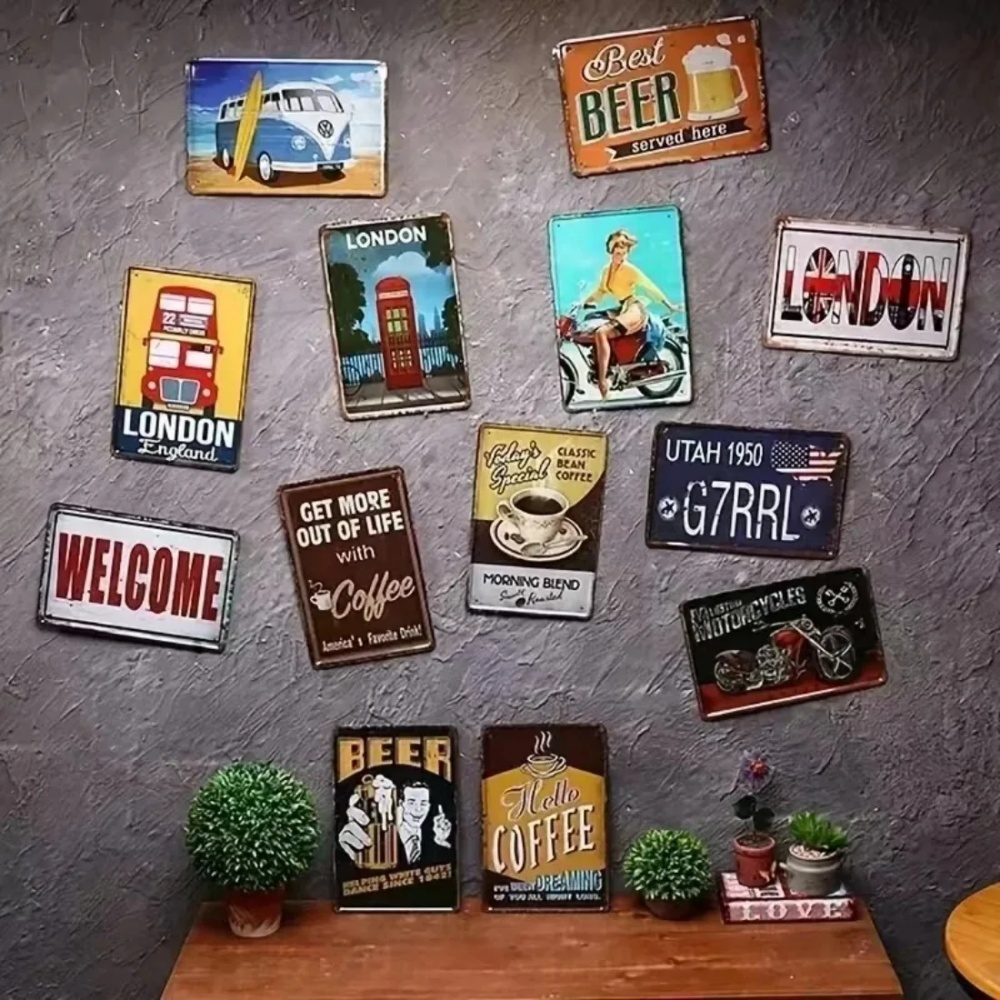CIFBUY Vintage Funny Cat Alumi - Home Bathroom Wall Art ulasan dan harga