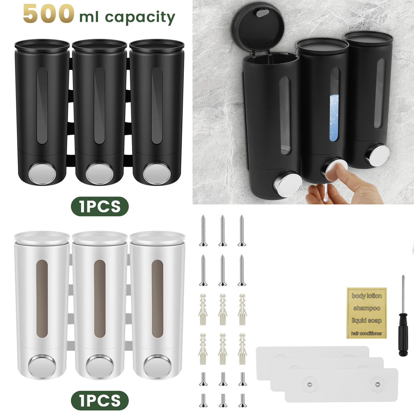 500ml Wall Mounted Bathroom Li - Home Bathroom Wall Soap Dispenser ulasan dan harga