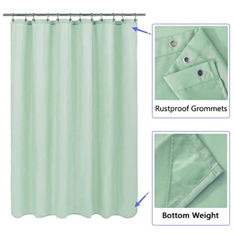 Fabric Shower Curtain Liner wi - Shower Curtain Liner ulasan dan harga